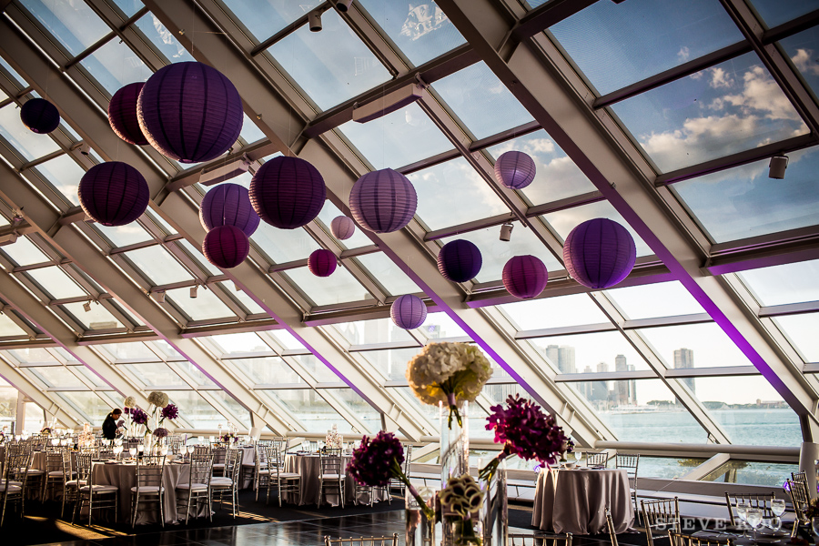 Adler Planetarium wedding venue and decor